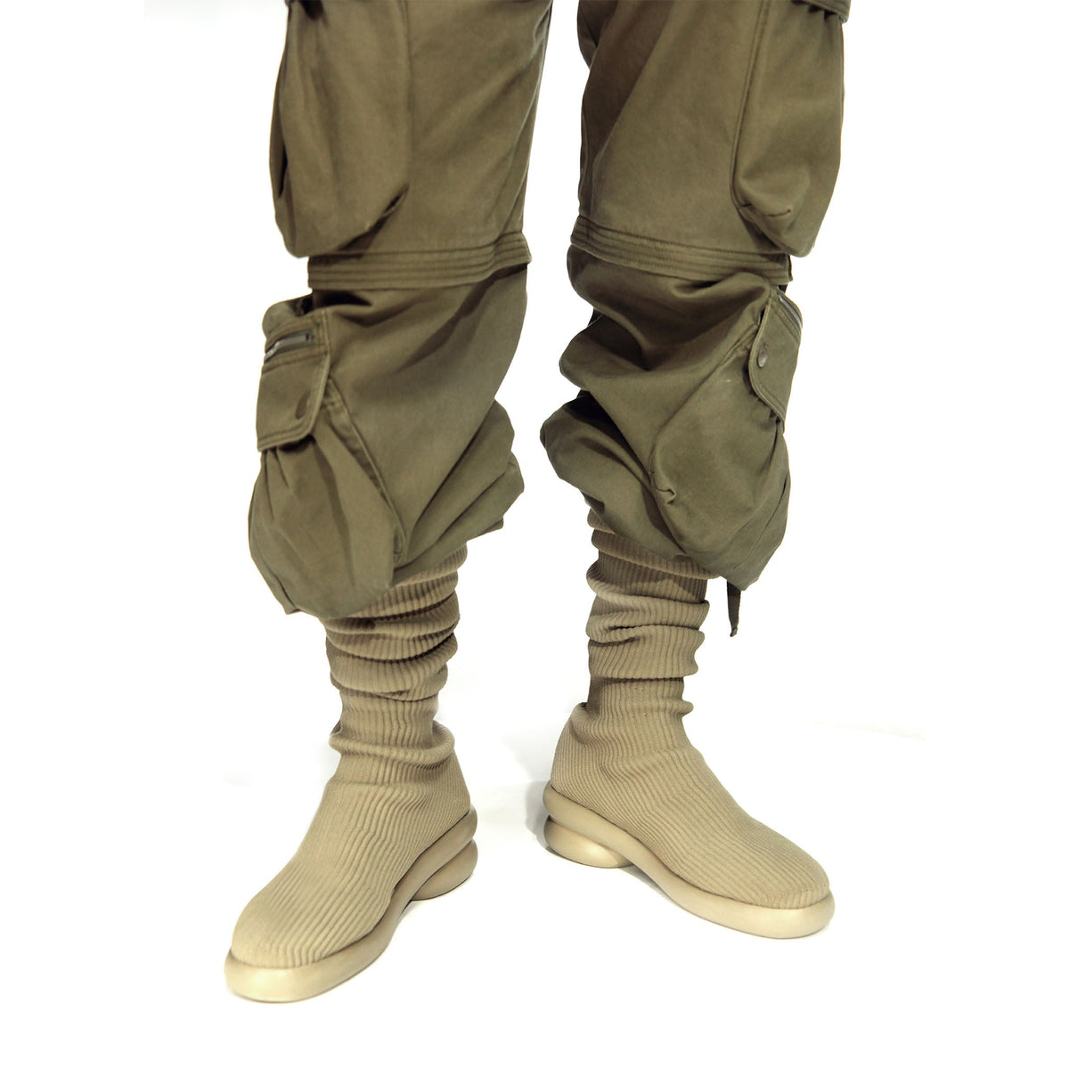 Tall Knit Modular Boot- Drab - Boots