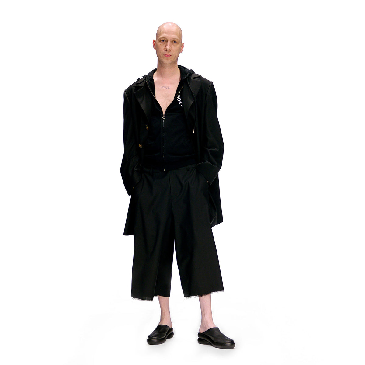 Stretch Leather Modular Mule - Black - Mules