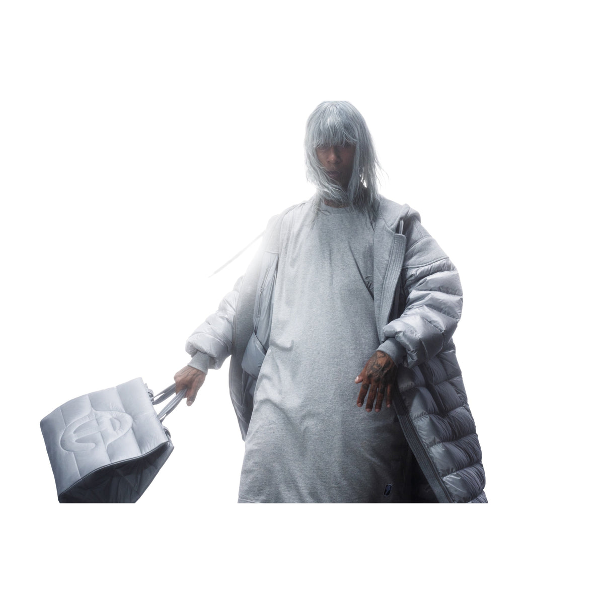 Puff Hoodie Coat - Grey - Sweaters & Hoodies