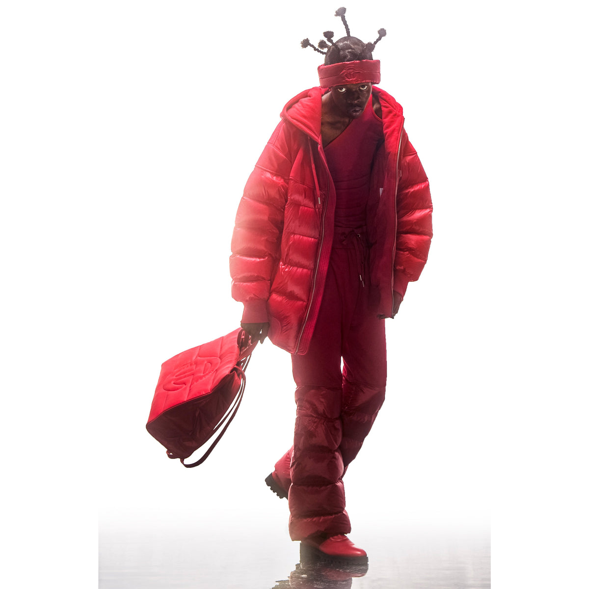 Puff Hoodie - Red - Sweaters & Hoodies