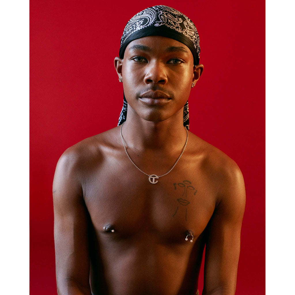 Bandana Print Durag - Black/White - Durags