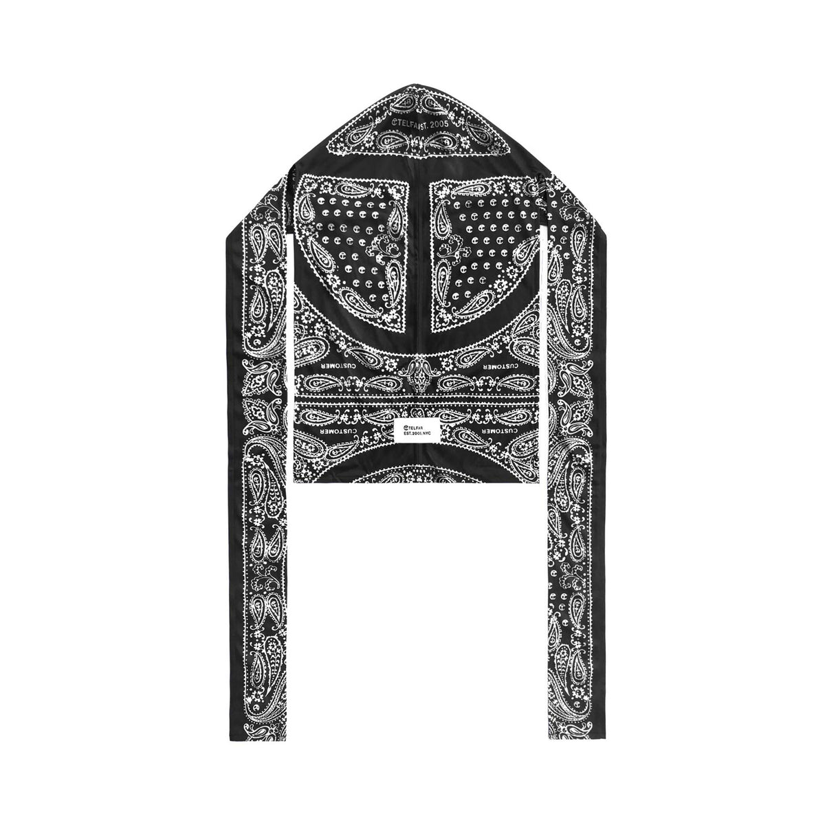 Bandana Print Durag - Black/White - Durags