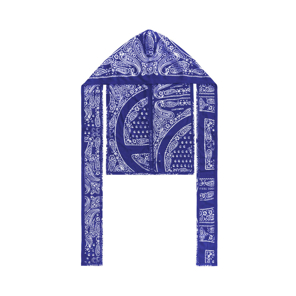 Bandana Print Durag - Blue/White - Durags