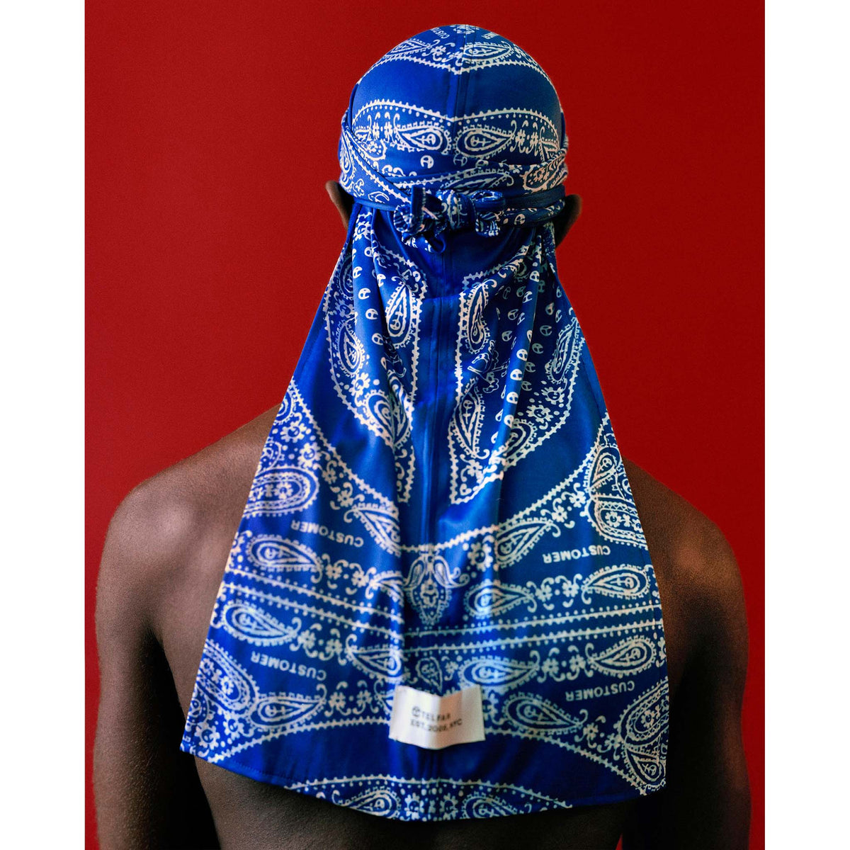 Bandana Print Durag - Blue/White - Durags