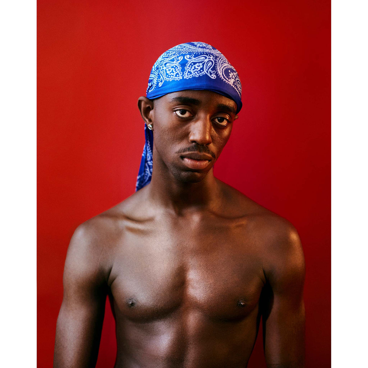 Bandana Print Durag - Blue/White - Durags
