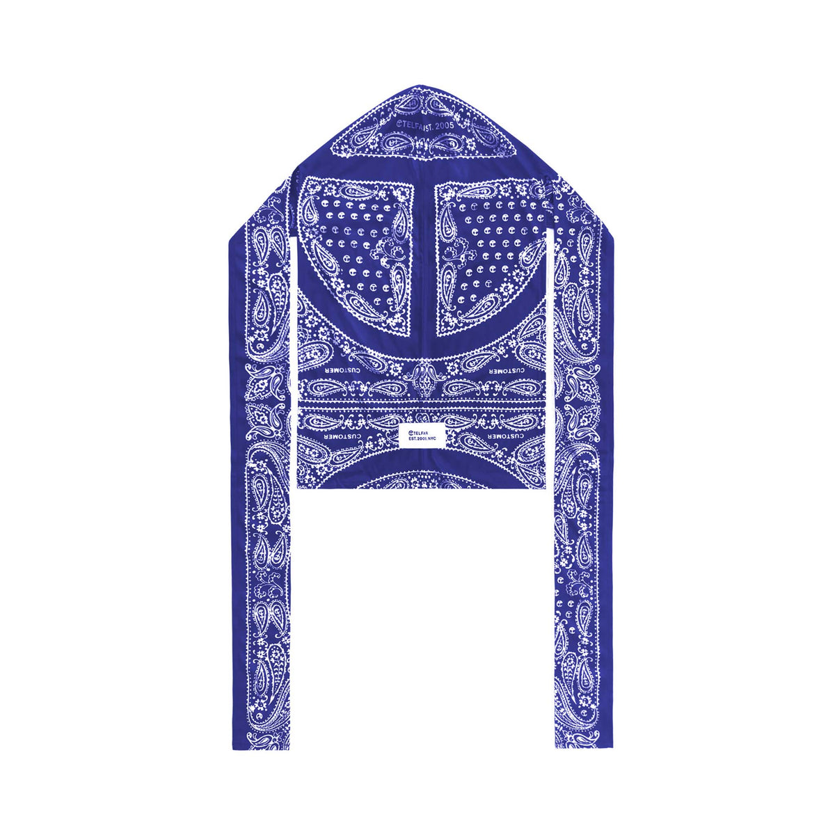 Bandana Print Durag - Blue/White - Durags