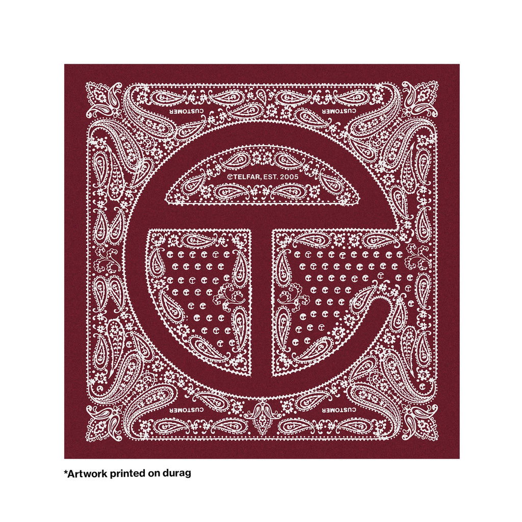 Bandana Print Durag - Red/White - Durags