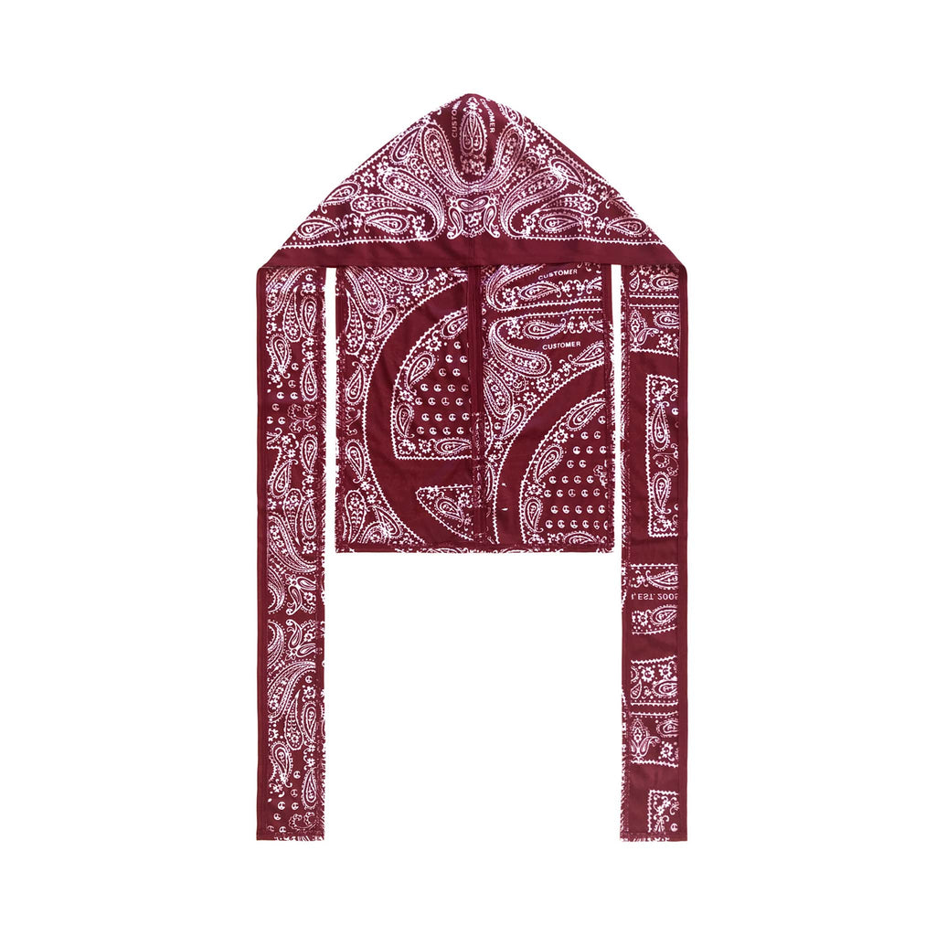 Bandana Print Durag - Red/White - Durags