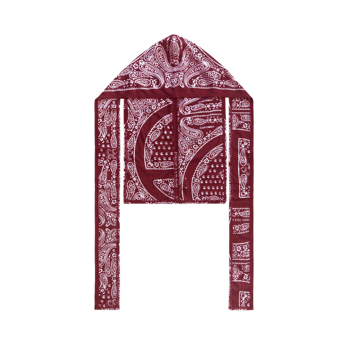 Bandana Print Durag - Red/White - Durags
