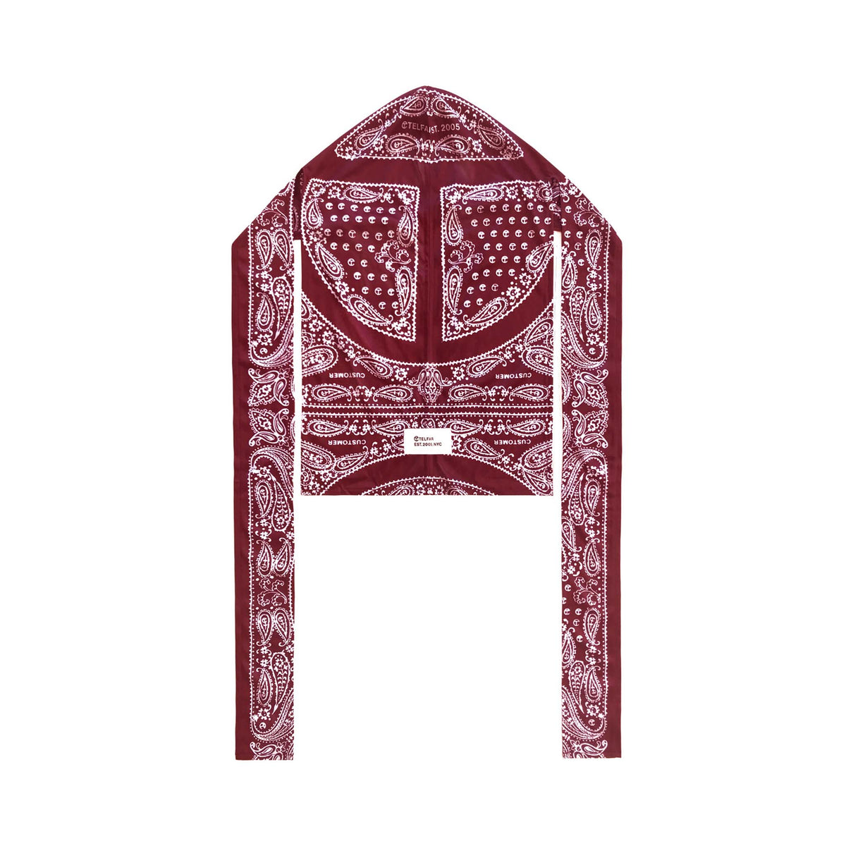 Bandana Print Durag - Red/White - Durags