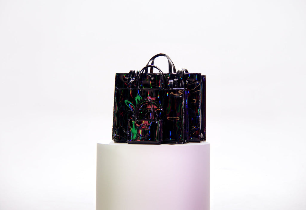 Small Shopping Bag - Black Rainbow - Shopping Bags & Shoppers