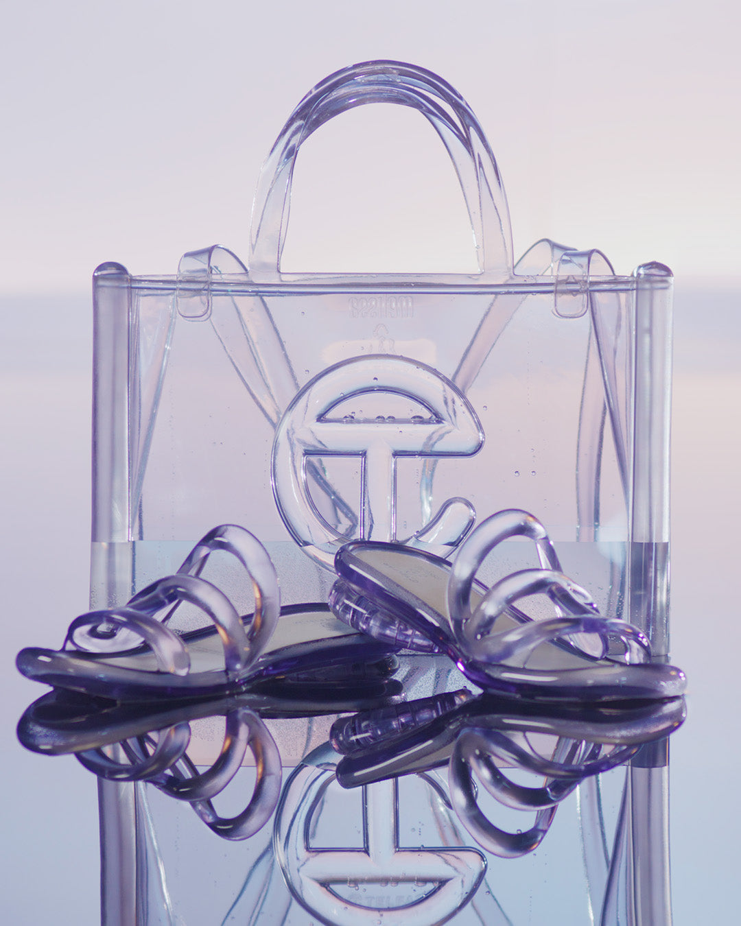 Melissa x Telfar Medium Jelly Shopper - Clear - Shopping Bags & Shoppers
