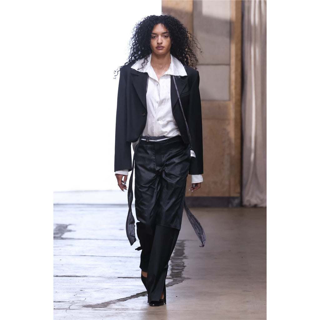 Straight Leg Split Trouser - Black - Pants & Shorts