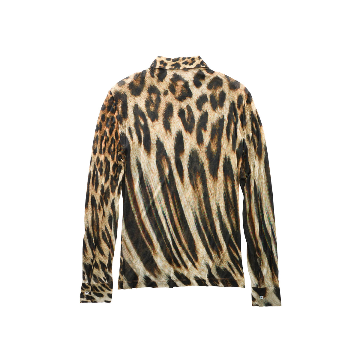 Leopard Long Sleeve Button Down - Brown - Tops & T-Shirts