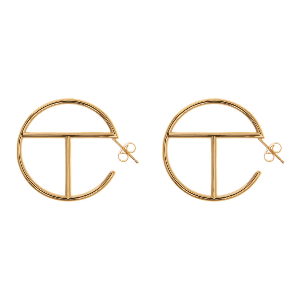 Large Logo Hoop Earring - Gold - Earrings