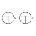 Large Logo Hoop Earring - Silver - Earrings