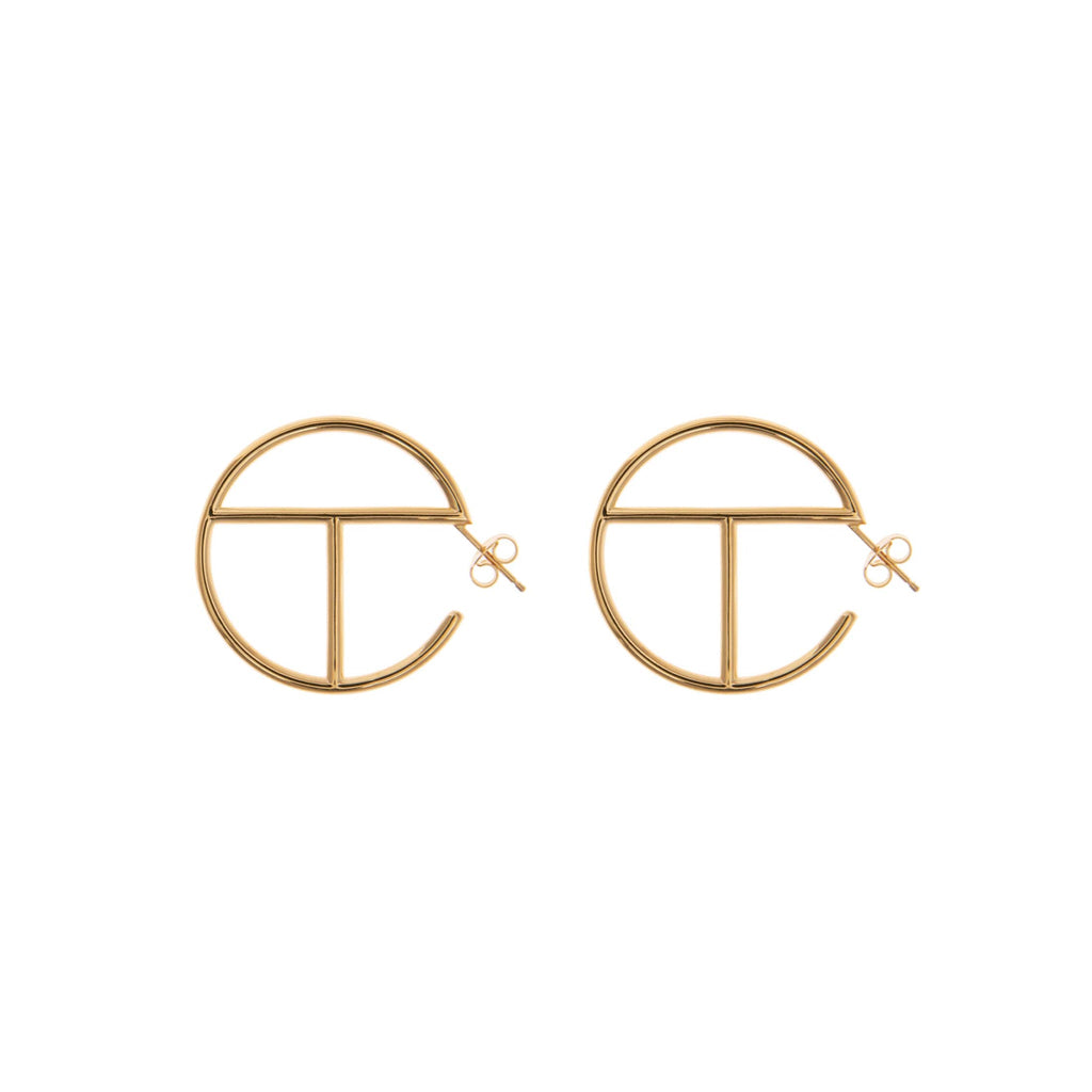 Medium Logo Hoop Earring - Gold - Earrings