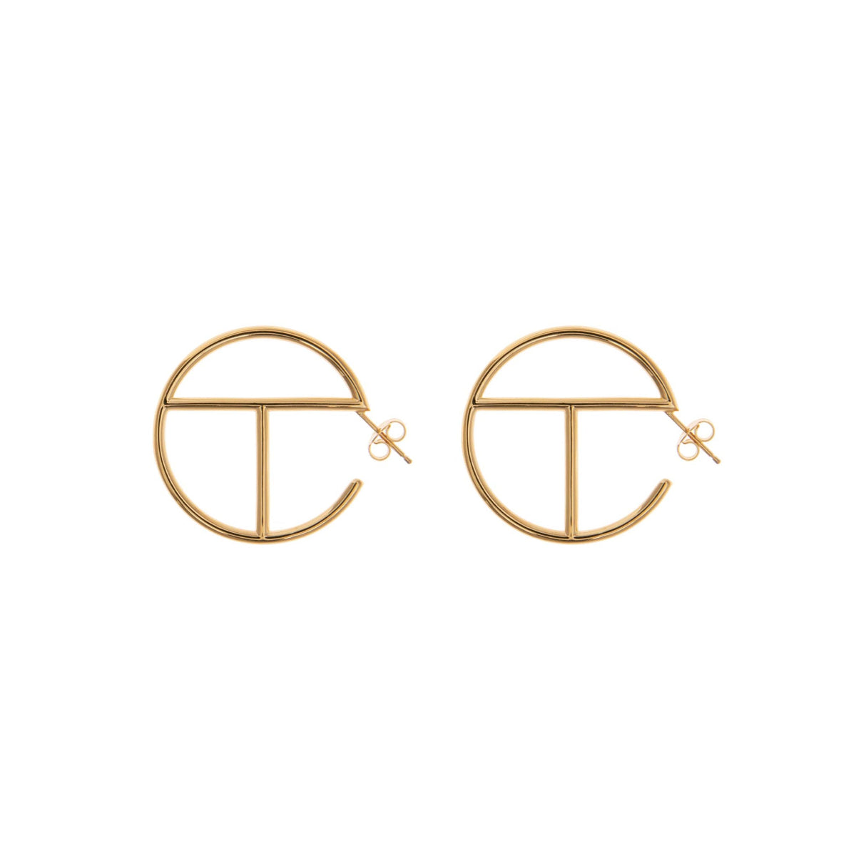 Medium Logo Hoop Earring - Gold - Earrings