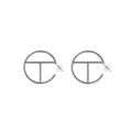 Medium Logo Hoop Earring - Silver - Earrings
