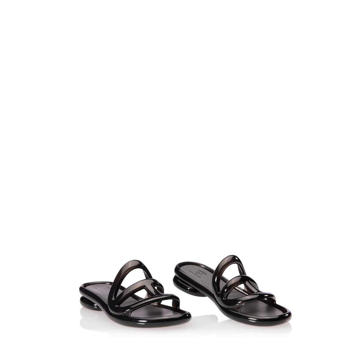 Melissa x Telfar Jelly Slide - Black - Slides & Sandals