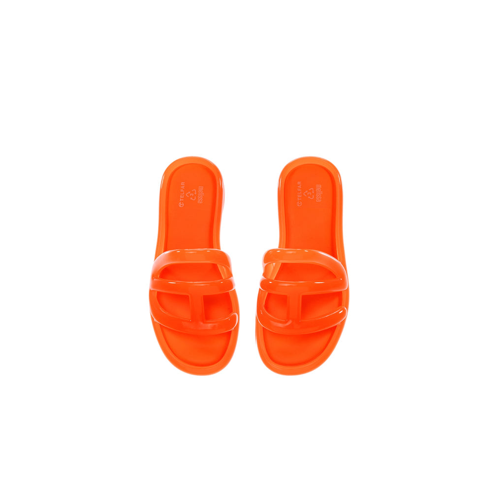 Melissa x Telfar Jelly Slide - Orange - Slides & Sandals