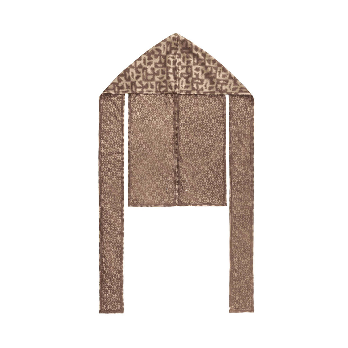 Monogram Print Durag - Brown - Durags