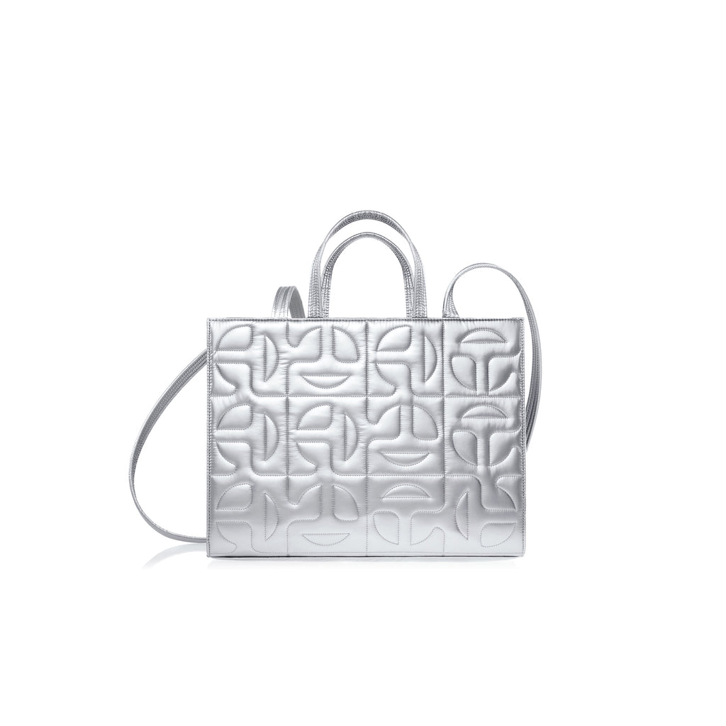 Moose Knuckles x Telfar Quilted Medium Shopper - Silver - Shopping Bags & Shoppers
