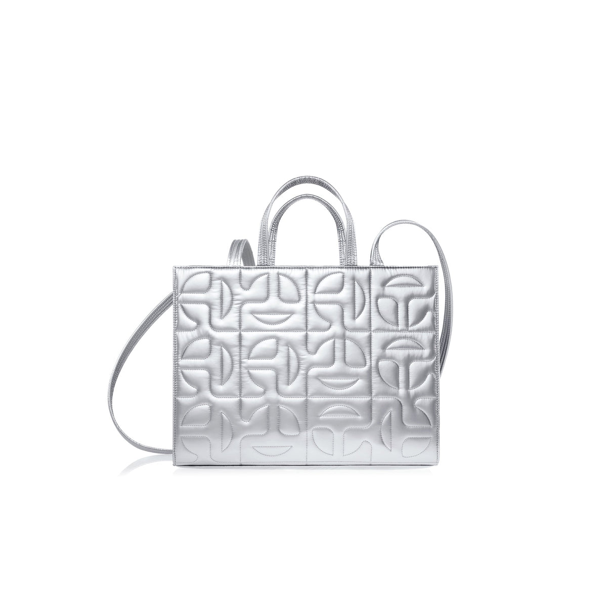 Moose Knuckles x Telfar Quilted Medium Shopper - Silver - Shopping Bags & Shoppers