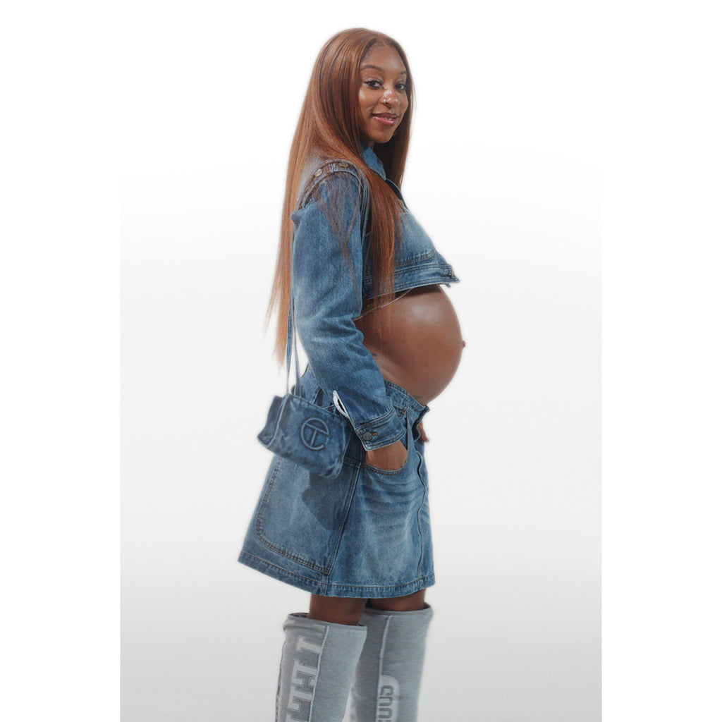 Cropped Detachable Jean Jacket - Blue - Jackets & Outerwear