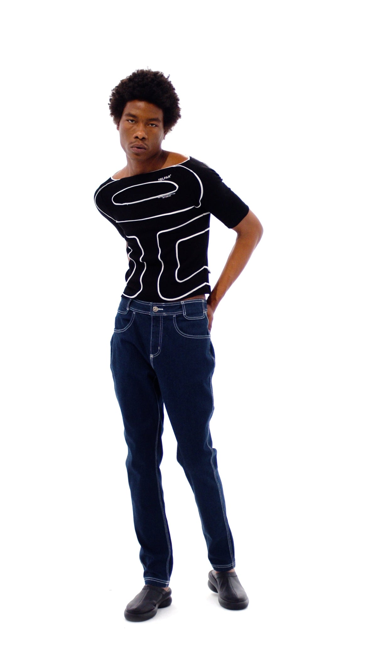 Logo Rib Boatneck - Black - Tops & T-Shirts
