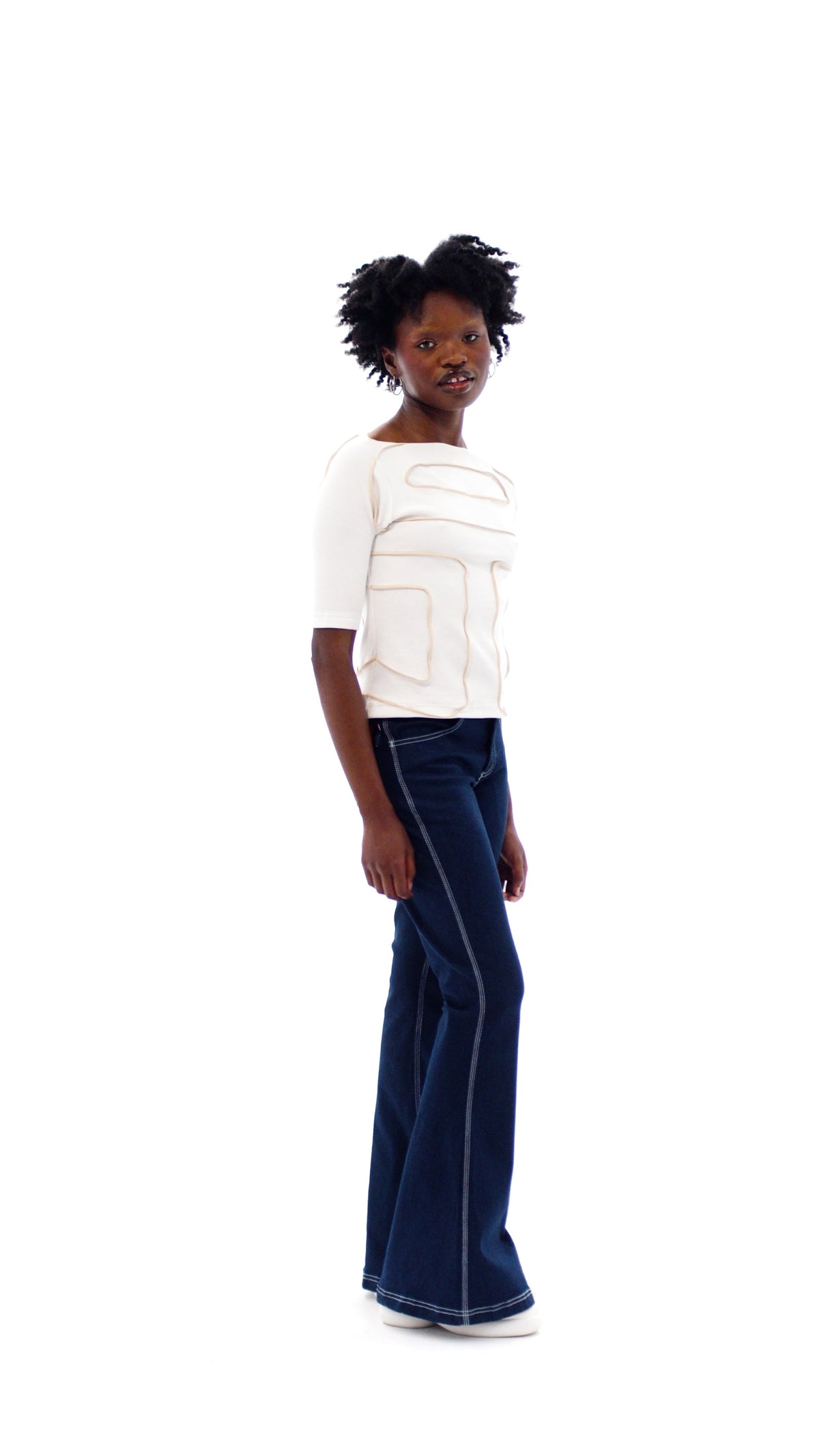 Logo Rib Boatneck - White - Tops & T-Shirts
