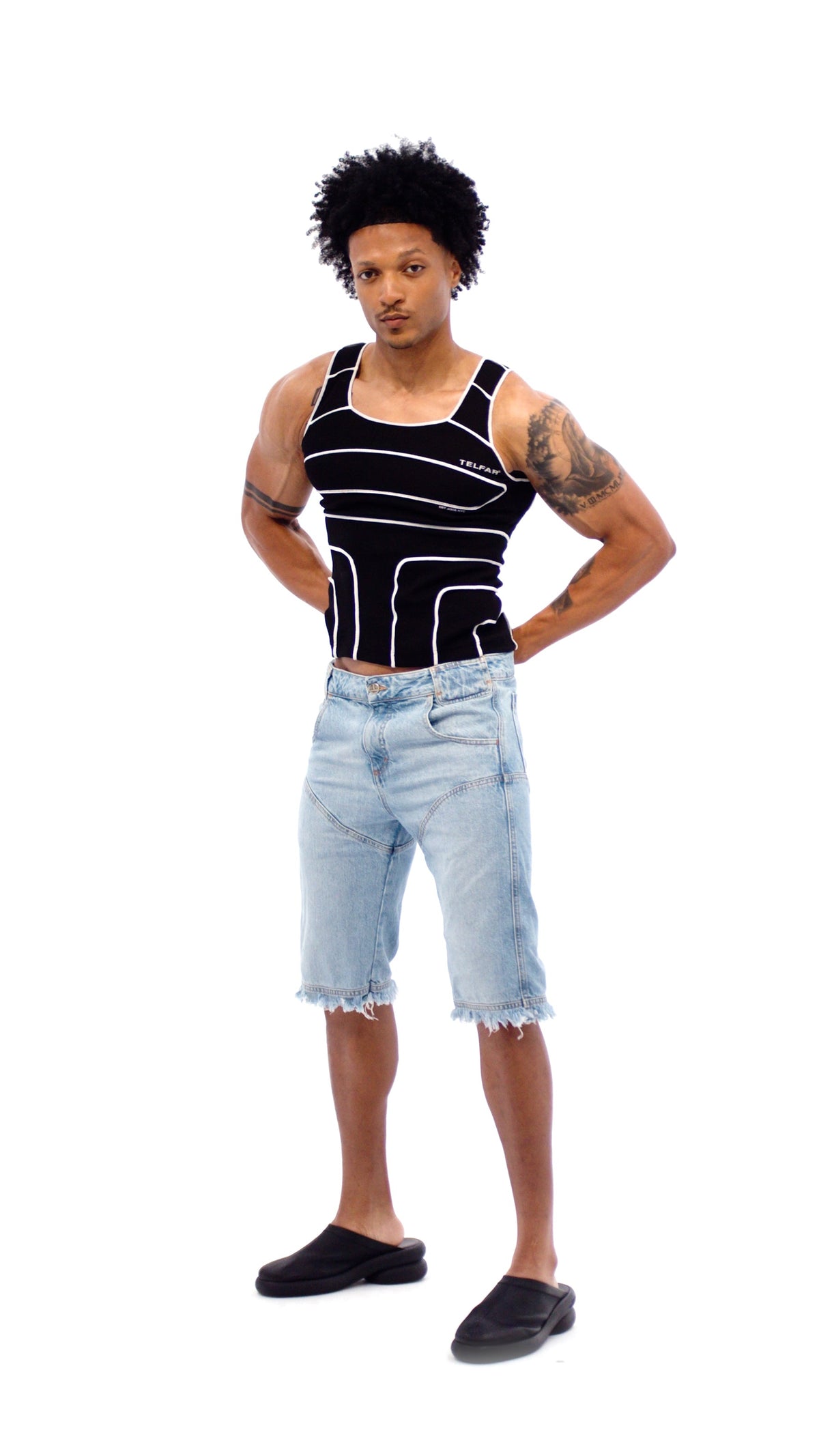 Logo Rib Tank - Black - Tops & T-Shirts