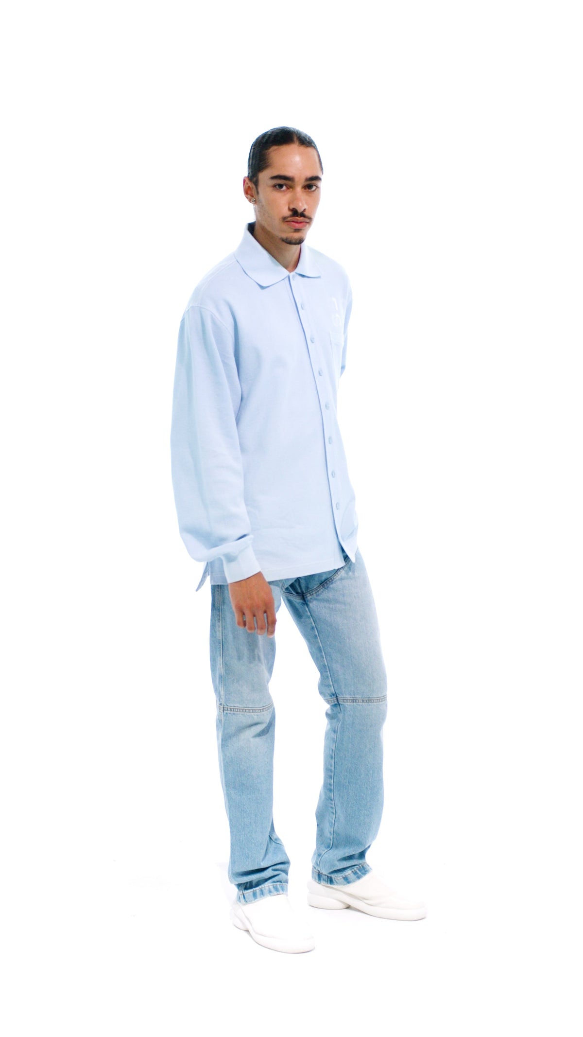 Longsleeve Polo - Blue - Tops & T-Shirts