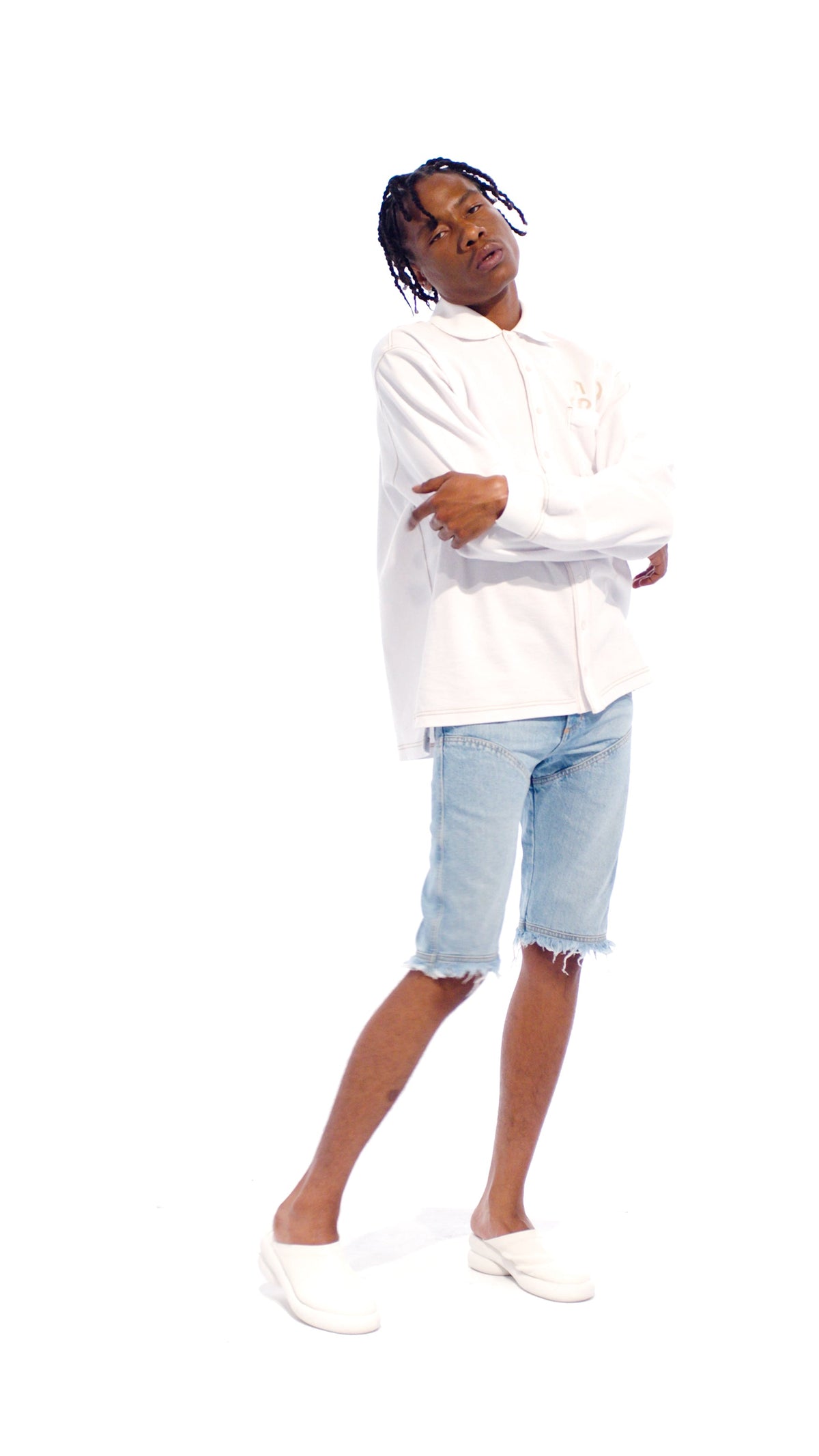 Longsleeve Polo - White - Tops & T-Shirts