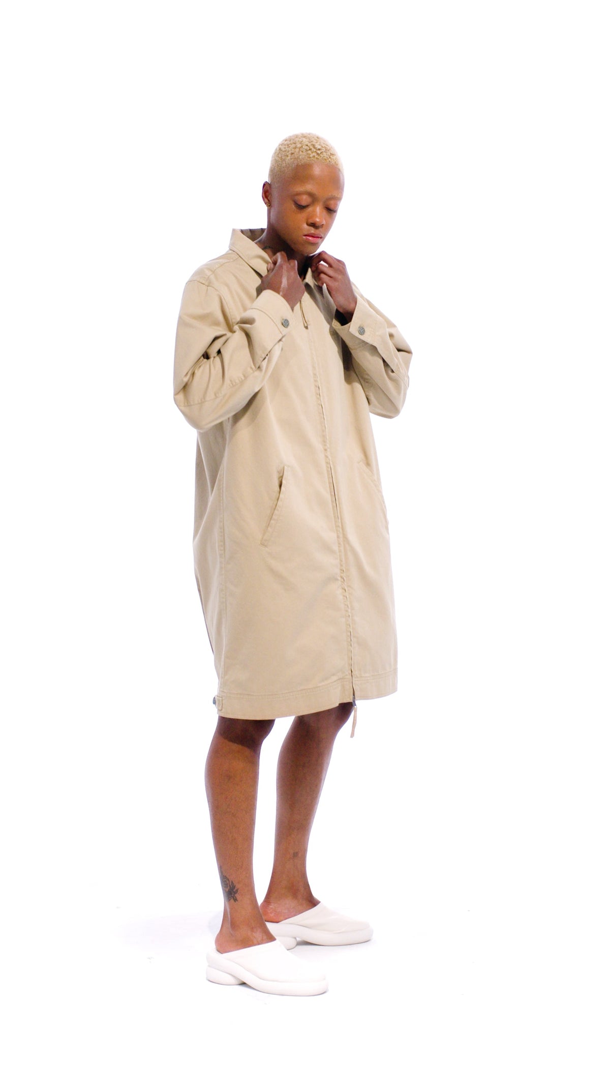 Long Work Jacket - Khaki - Jackets & Outerwear