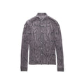 Snake Long Sleeve Button Down - Grey - Tops & T-Shirts