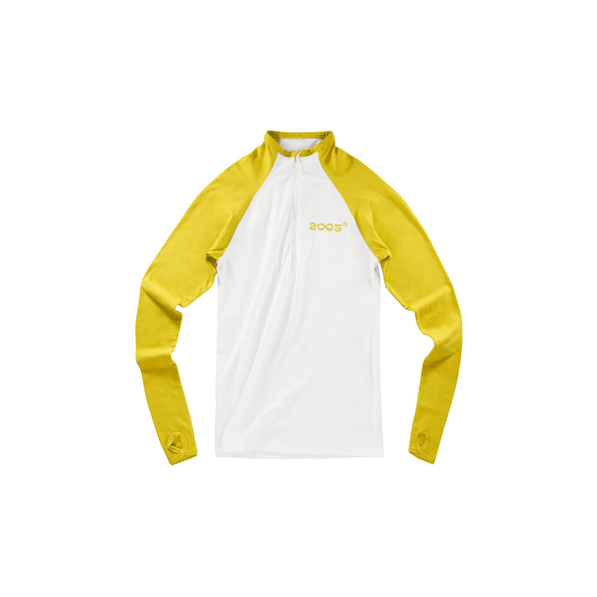 2005 Long Sleeve 3/4 Zip Mockneck - Snake Eyes/White - Tops & T-Shirts