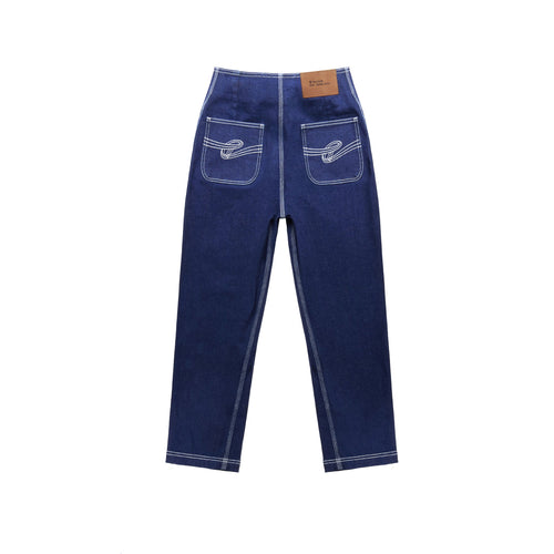 4 Pocket Zip Front Jean - Blue - Pants & Shorts