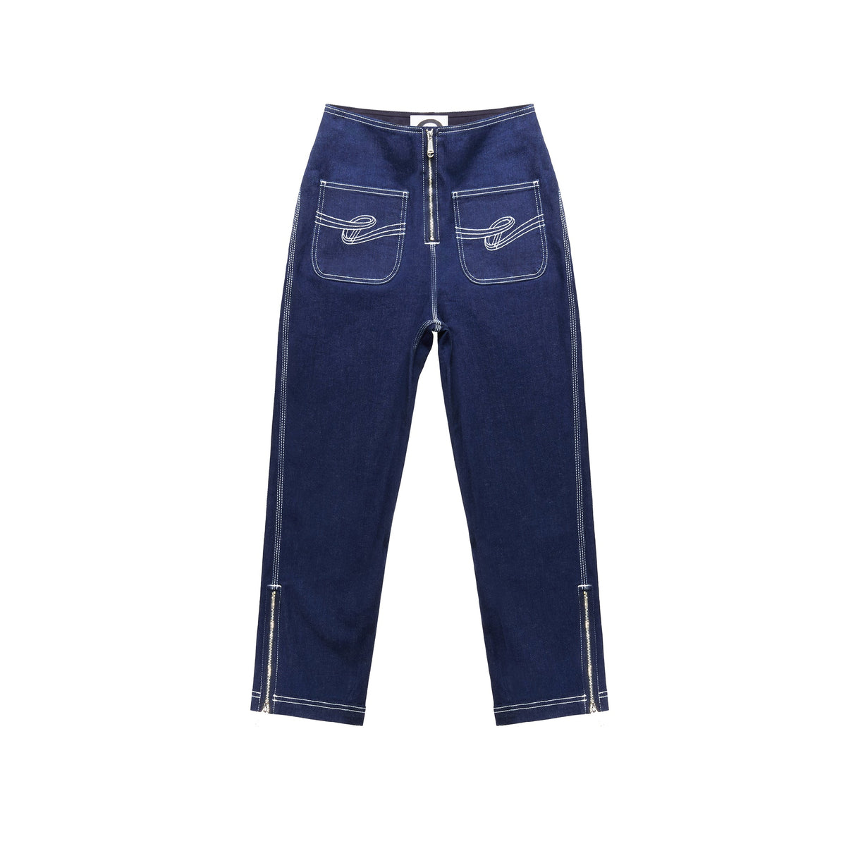 4 Pocket Zip Front Jean - Blue - Pants & Shorts