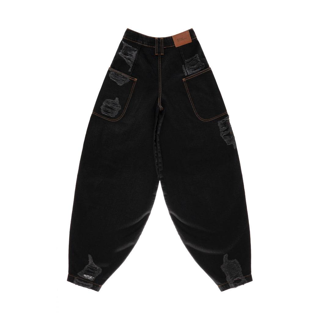 Baggy Jean - Distressed Black - Pants & Shorts