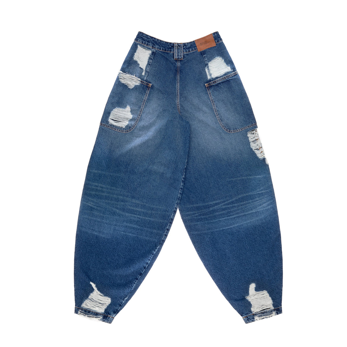 Baggy Jean - Distressed Blue - Pants & Shorts