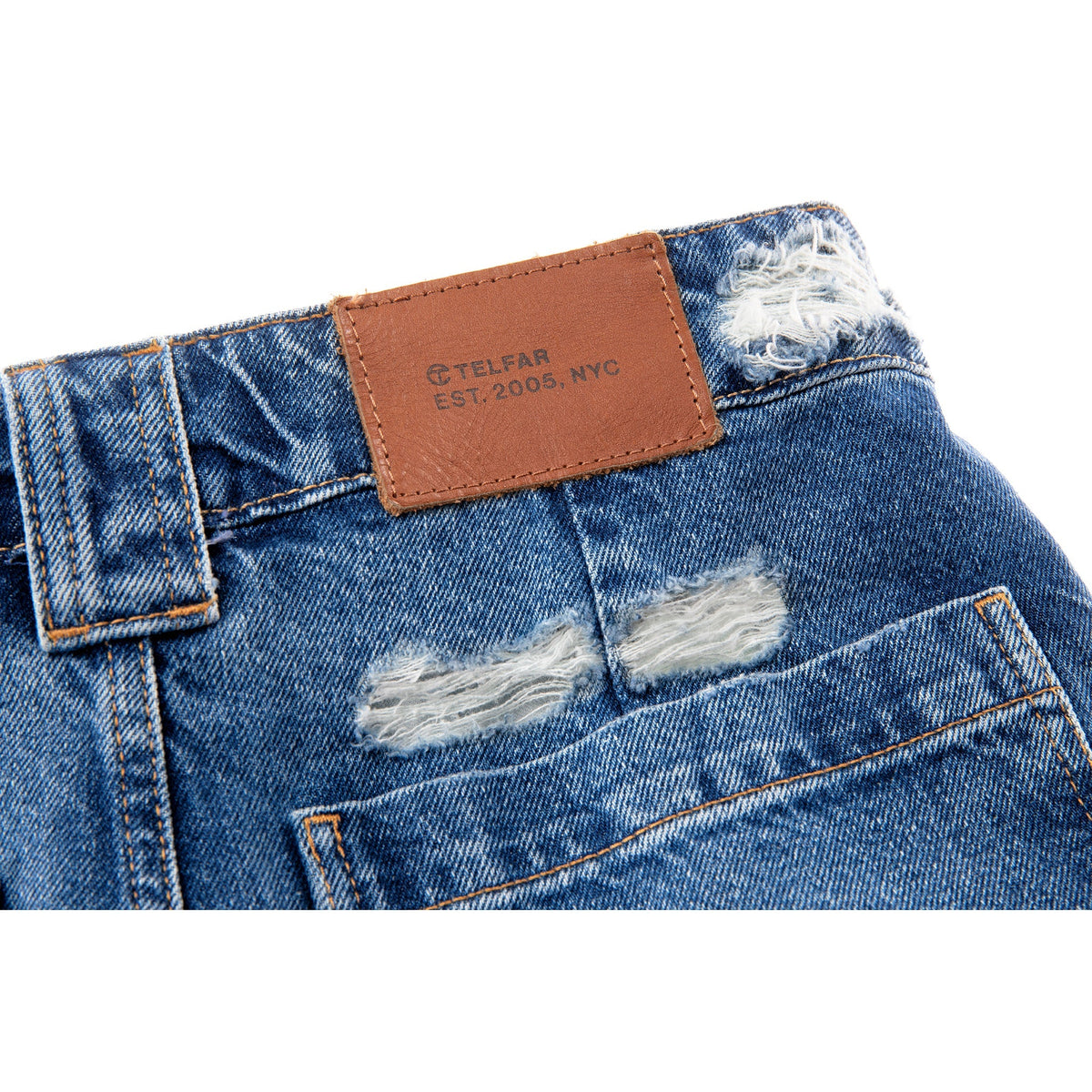 Baggy Jean - Distressed Blue - Pants & Shorts