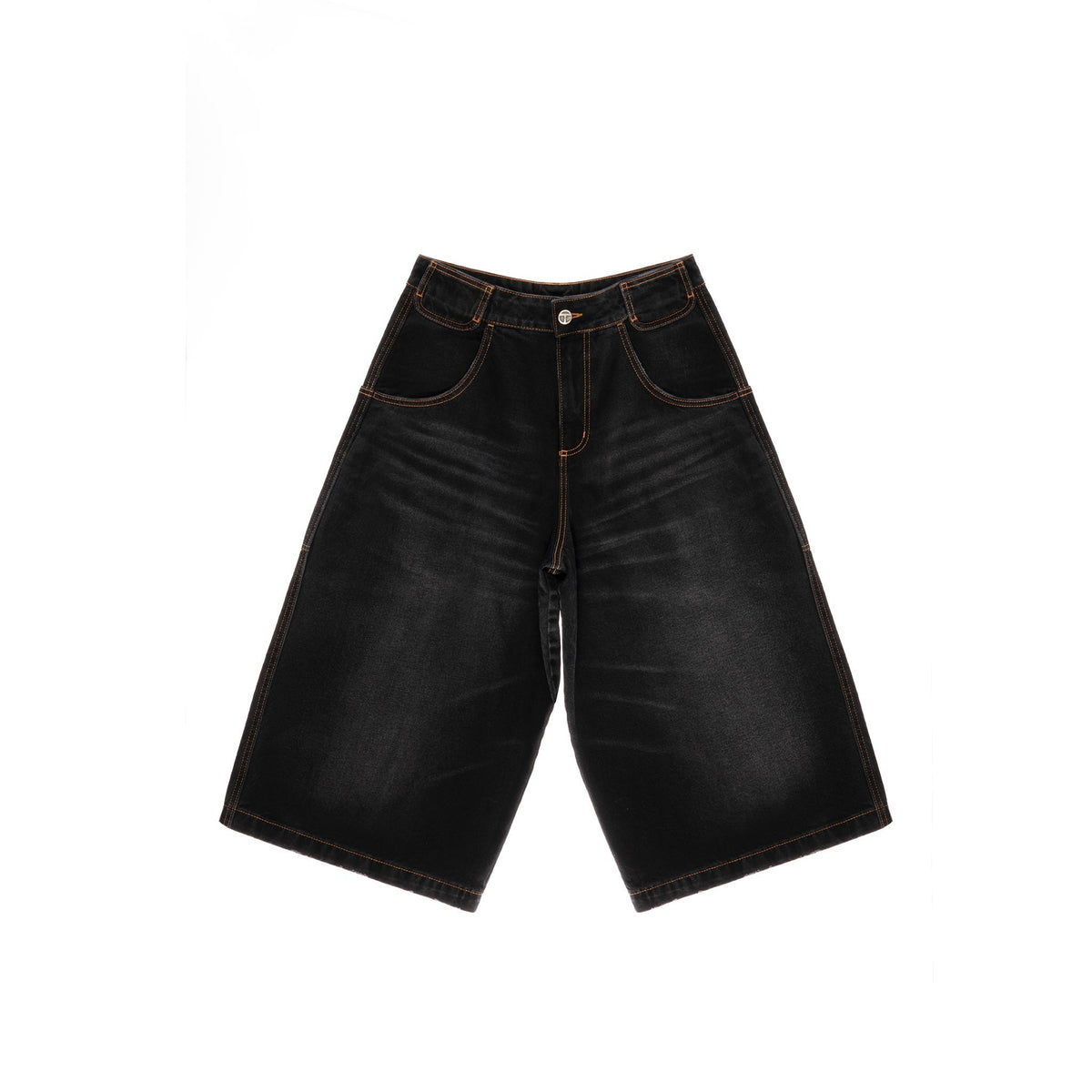 Baggy Jean Short - Black - Pants & Shorts