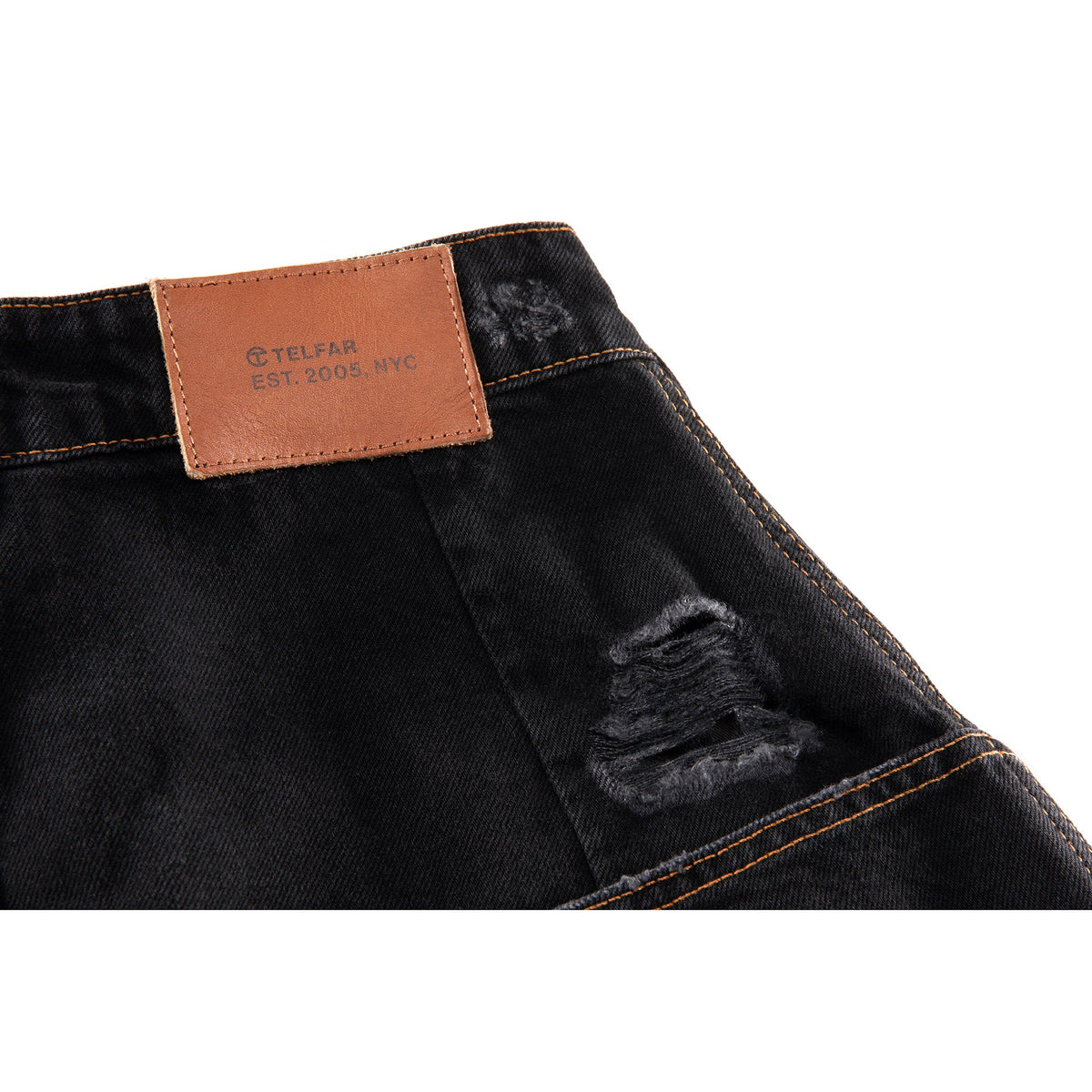 Baggy Jean Short - Distressed Black - Pants & Shorts
