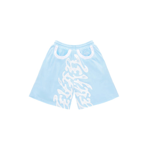 Ambigram T-Shirt Bomber Short - Baby Blue - Jackets & Outerwear