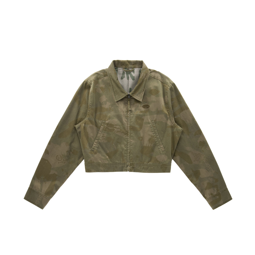 Camo Cropped Work Jacket - Jungle - Jackets & Outerwear