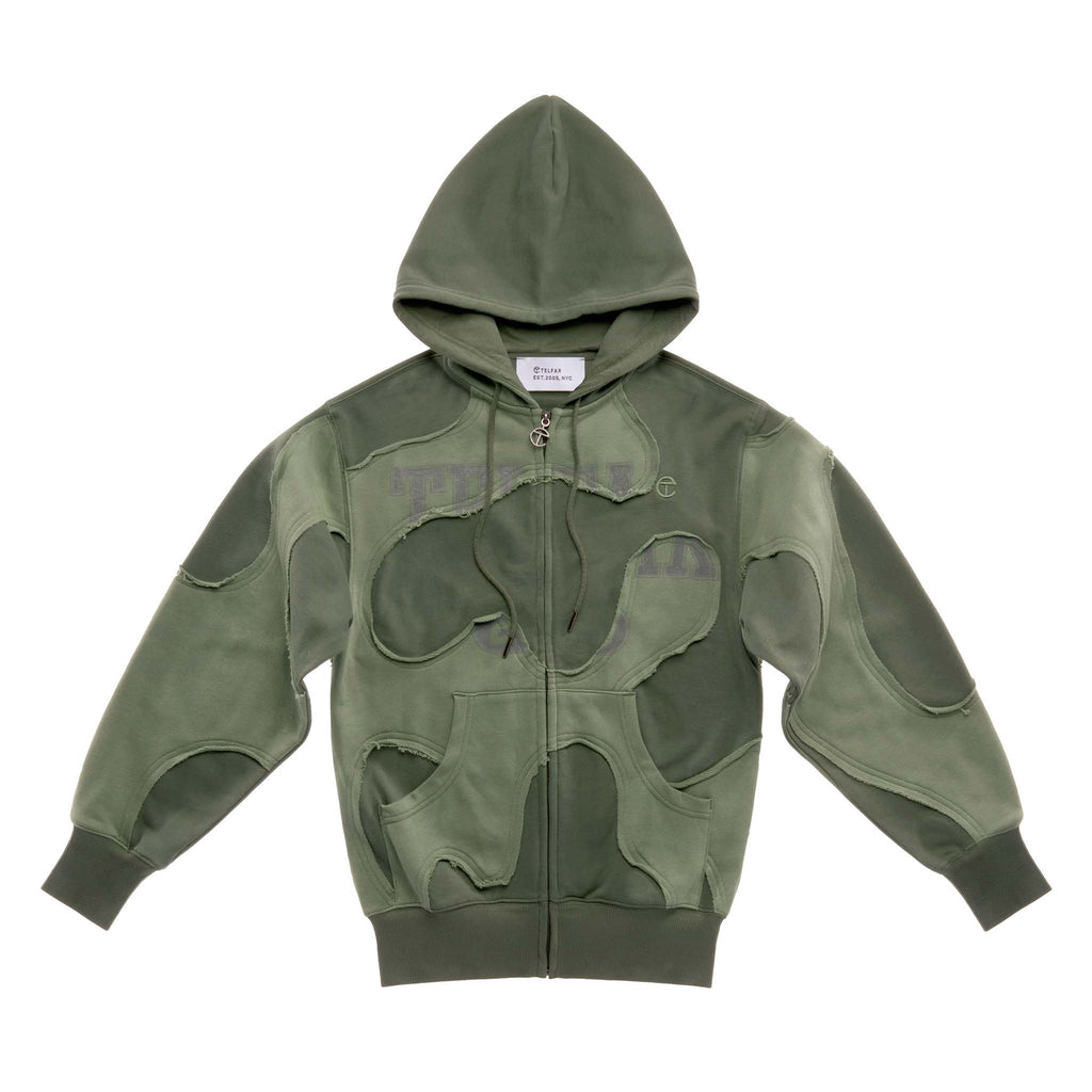 Camo Hoodie - Olive Drab - Sweaters & Hoodies