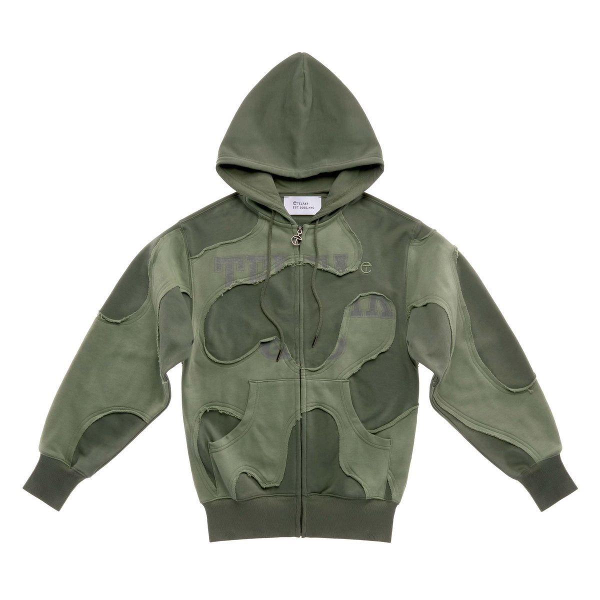 Camo Hoodie - Olive Drab - Sweaters & Hoodies