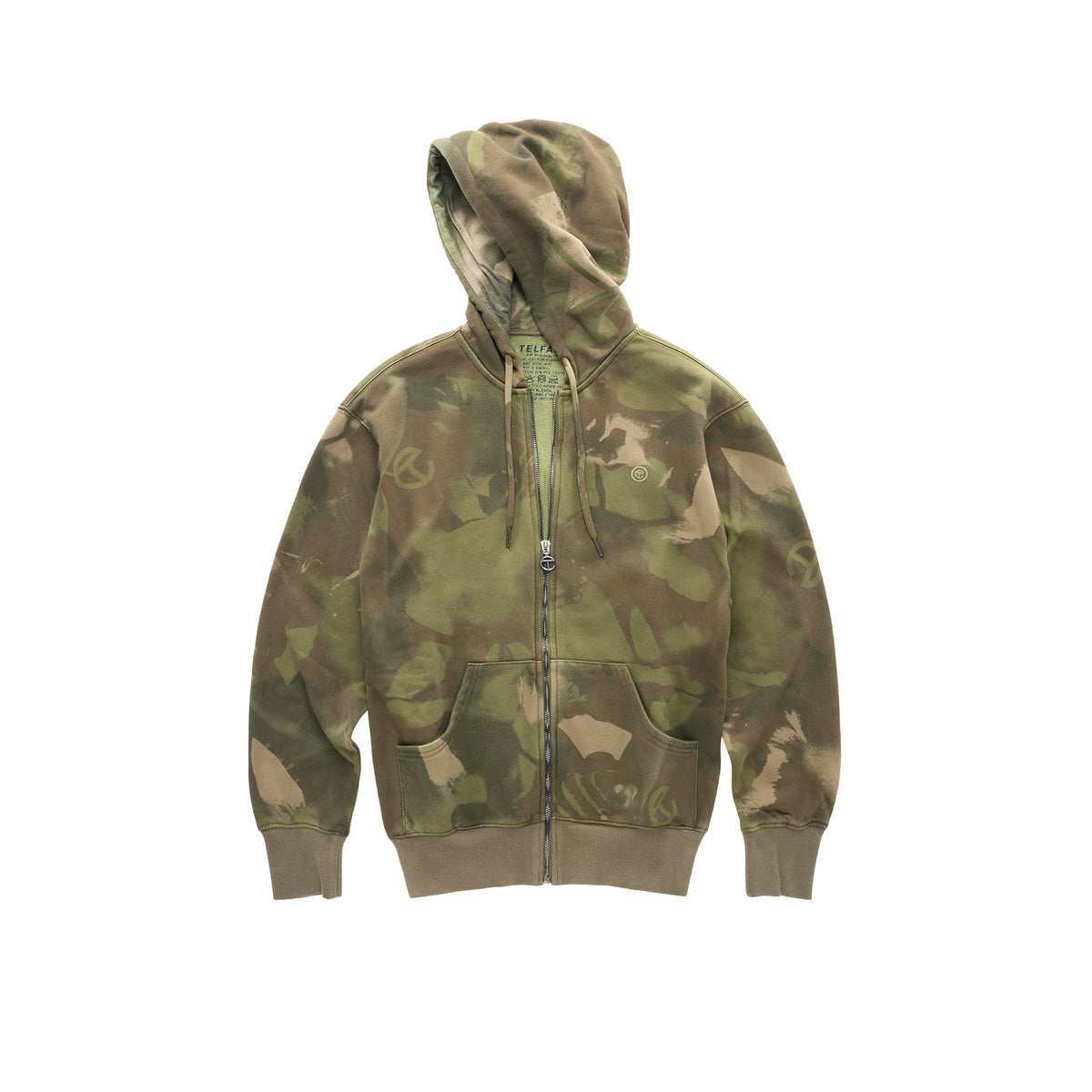 Camo Zip Up Hoodie - Jungle - Sweaters & Hoodies