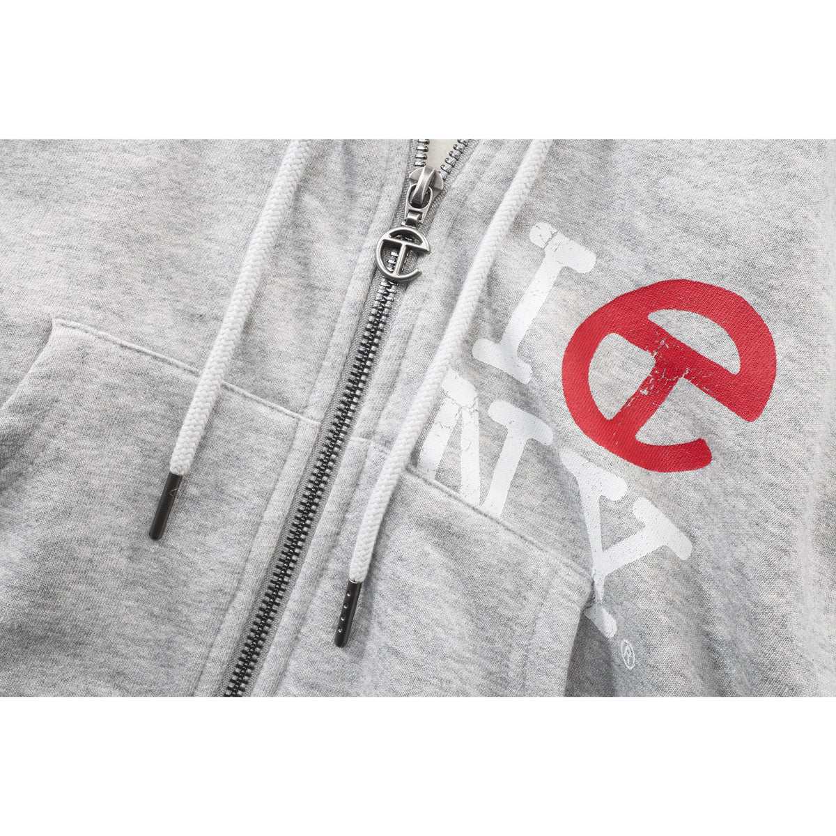 Crop Canal Zip Up Hoodie - Heather Grey - Sweaters & Hoodies